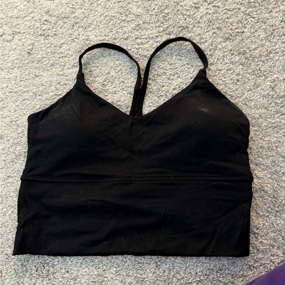 Amazon Athleisure Black Cropped Sports Tank Top